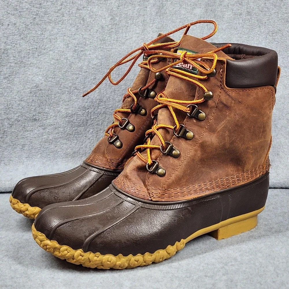 L.L.Bean Bean Boots Womens Size 8 Brown Leather Gore-Tex Waterproof Made in USA